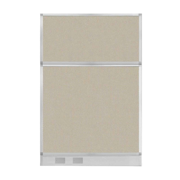 Versare Hush Panel Configurable Cubicle Partition 4' x 6' Sand Fabric w/ Cable Channel 1855618 - main
